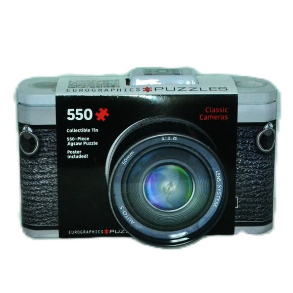 Eurographics Jig Saw Puzzle Classic Cameras 550 Pcs Collectible Tin Photography - Picture 1 of 6